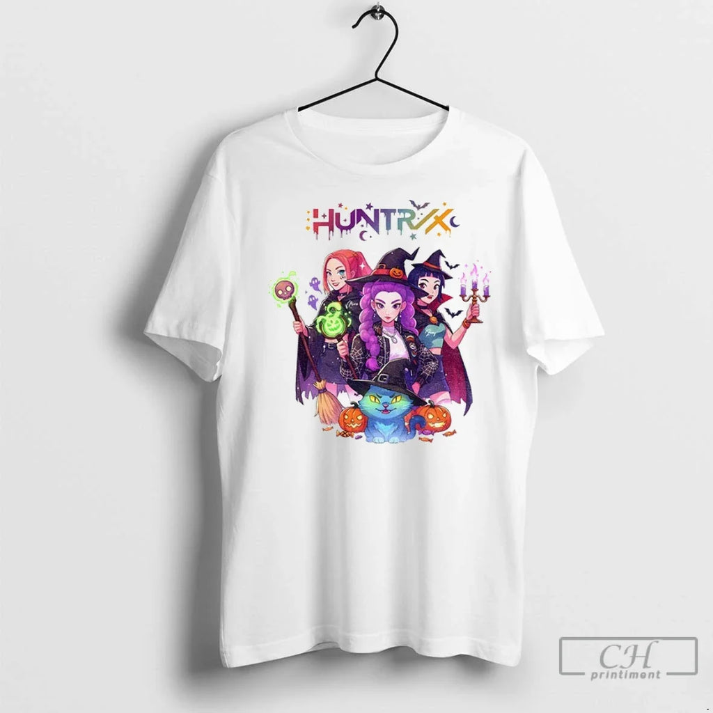 Premium Spooky Huntrix Kpop Demon Hunters Derpy Tiger - Adult & Kids T-Shirts, Sweatshirts & Hoodies apparel design preview 1