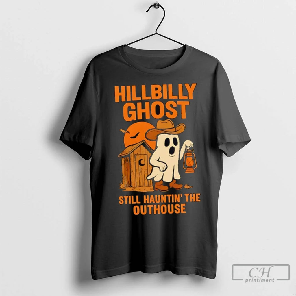 Premium Still Haunting The Outhouse Hillbilly Ghost - Adult & Kids T-Shirts, Sweatshirts & Hoodies apparel design preview 1