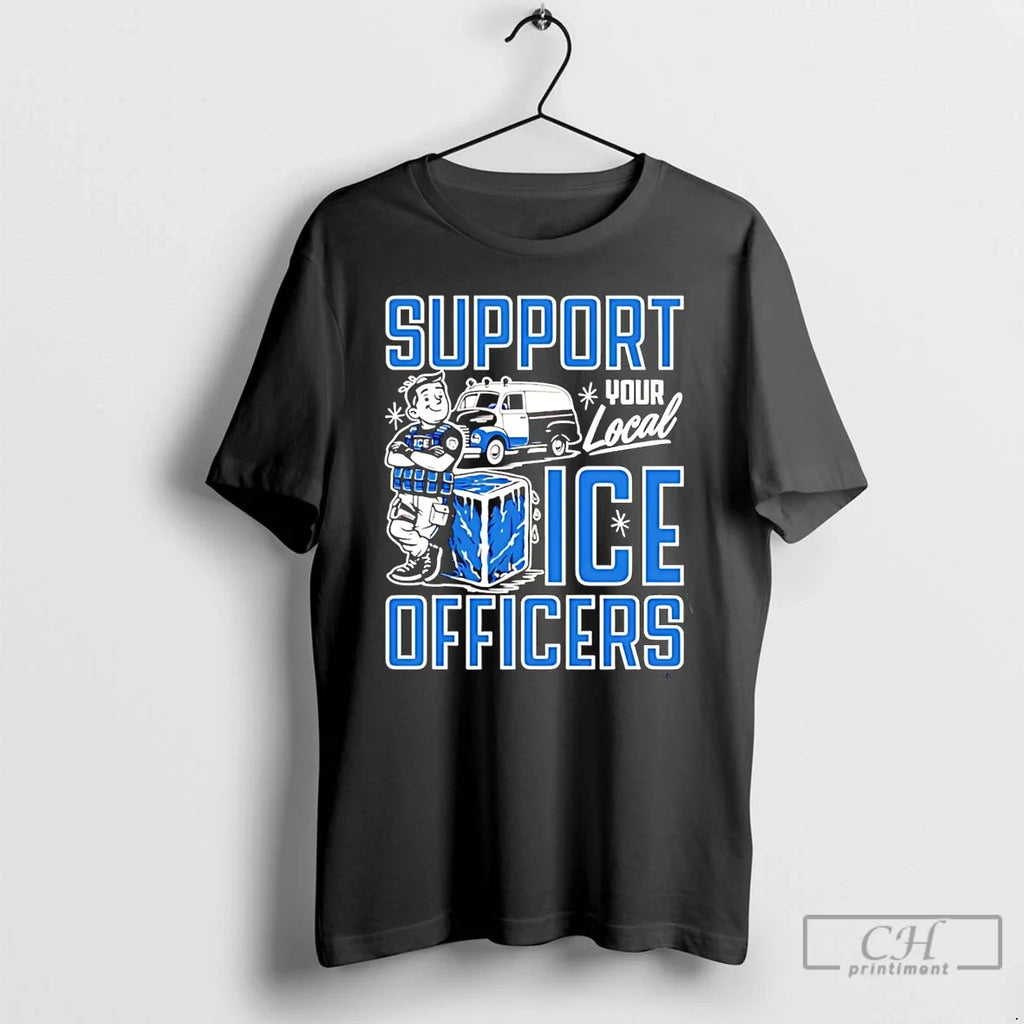 Support You Local Ice Officers - Adult & Kids T-Shirts, Sweatshirts & Hoodies apparel design preview 1