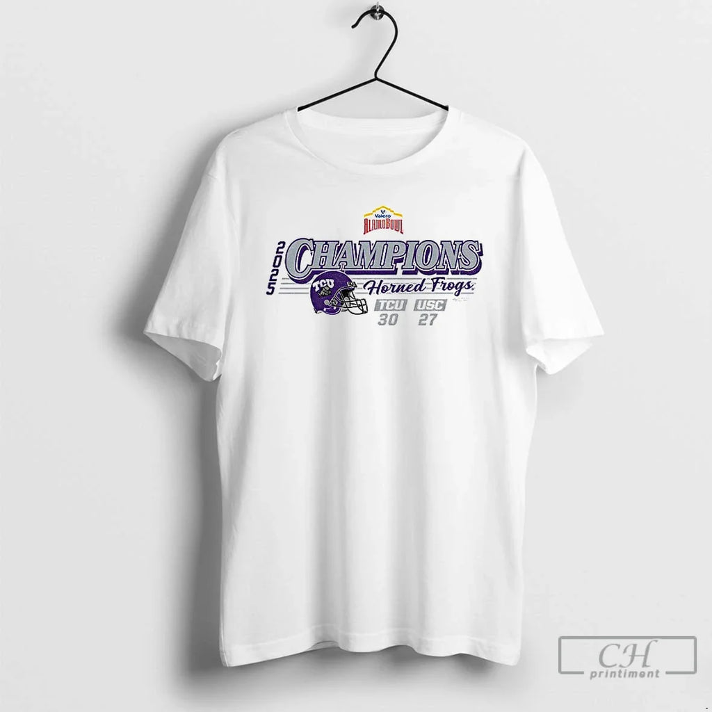 Tcu Horned Frogs Football 2025 Valero Alamo Bowl - Adult & Kids T-Shirts, Sweatshirts & Hoodies apparel design preview 1