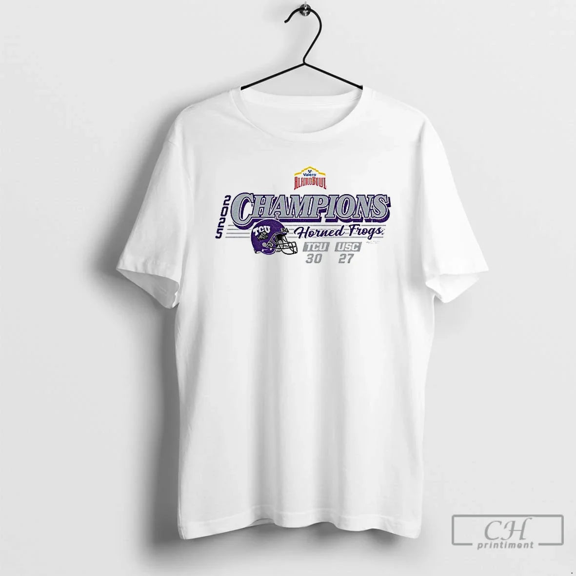 Tcu Horned Frogs Football 2025 Valero Alamo Bowl - Adult & Kids T-Shirts, Sweatshirts & Hoodies apparel design preview 1