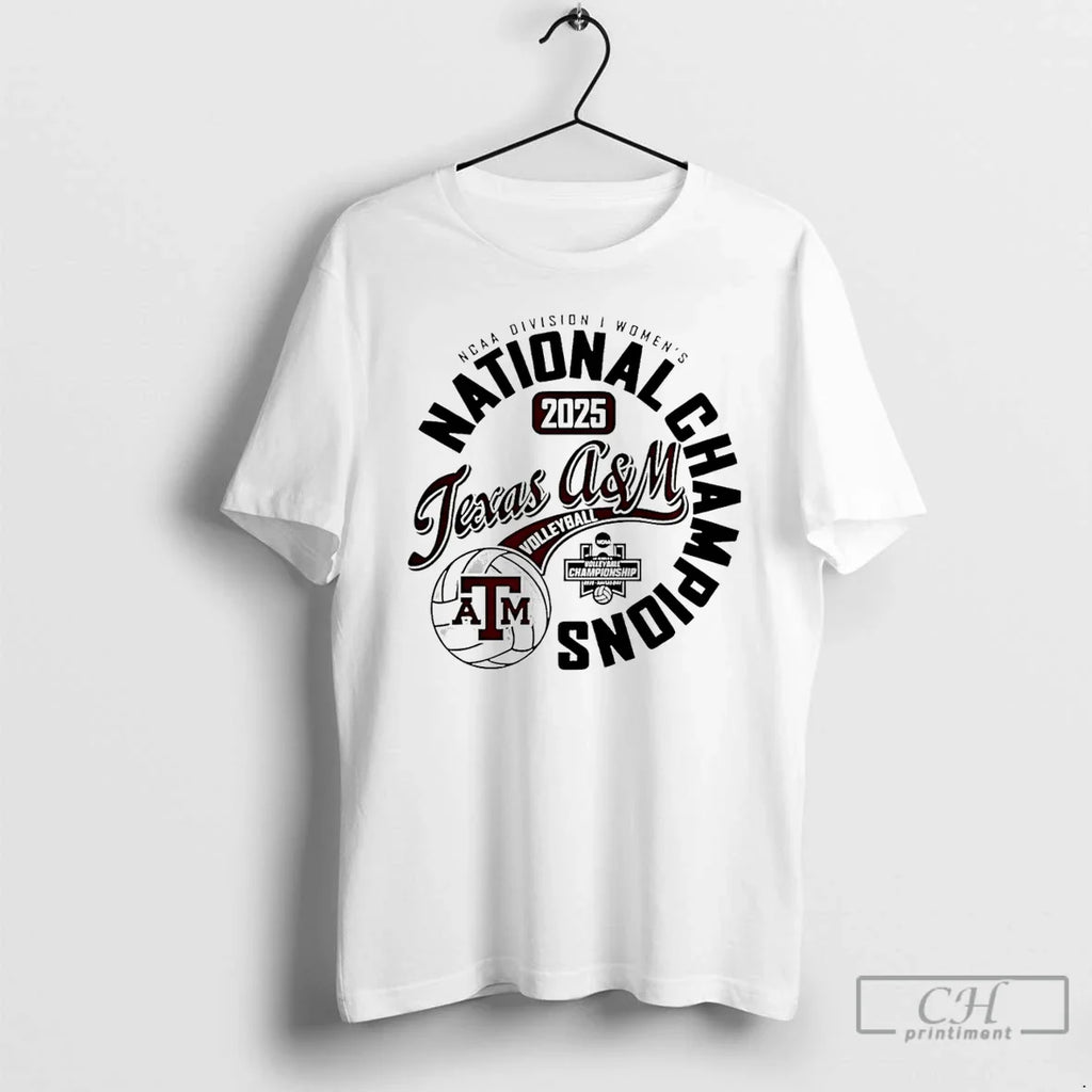 Texas Am Aggies 2025 Volleyball National Champions - Adult & Kids T-Shirts, Sweatshirts & Hoodies apparel design preview 1