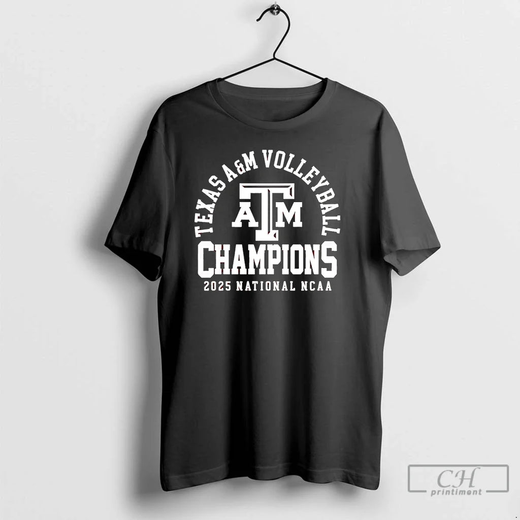Texas Am Aggies Volleyball 2025 National Champions - Adult & Kids T-Shirts, Sweatshirts & Hoodies apparel design preview 1