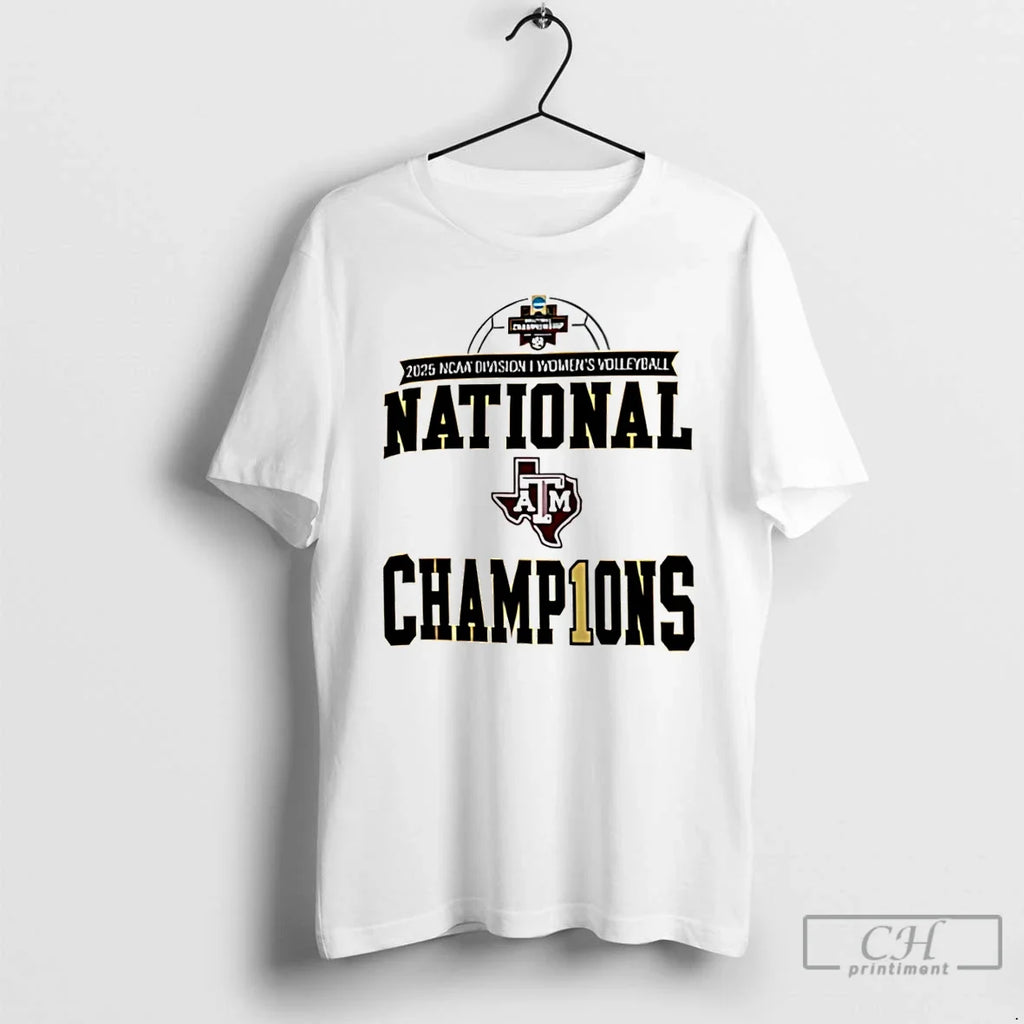 Texas Am Aggies Volleyball National Champions 2025 - Adult & Kids T-Shirts, Sweatshirts & Hoodies apparel design preview 1