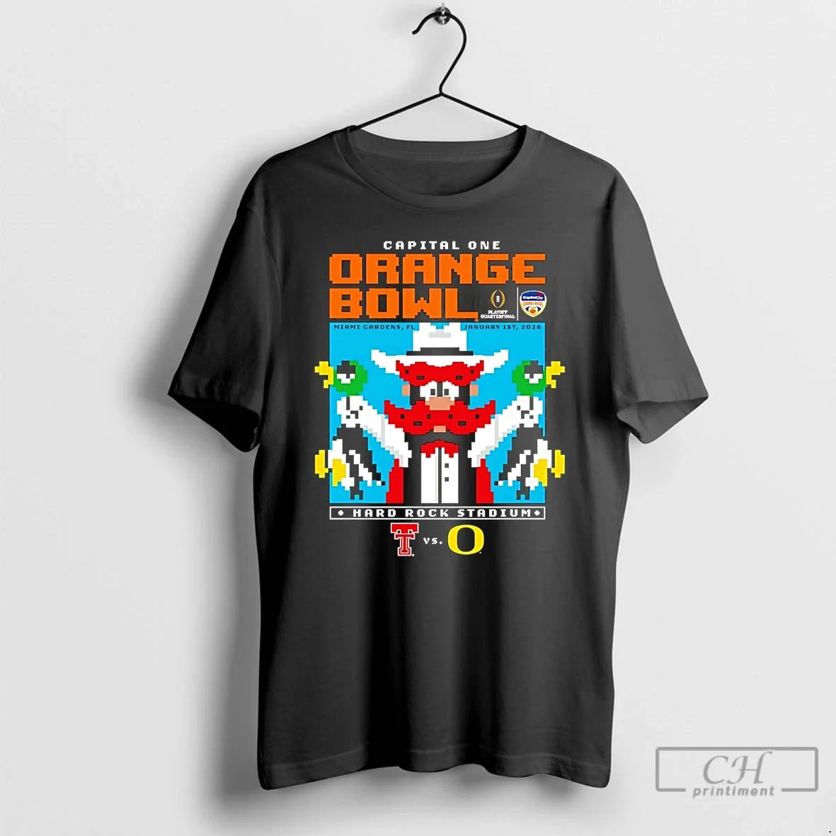 Texas Tech Vs Oregon 2025 26 Orange Bowl Duck Hunt 8 - Adult & Kids T-Shirts, Sweatshirts & Hoodies apparel design preview 1