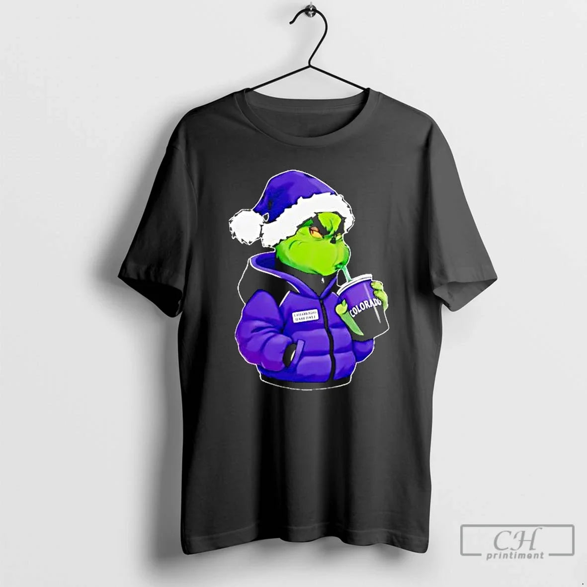 Grinch Colorado Rockies Baseball Trends - Adult & Kids T-Shirts, Sweatshirts & Hoodies apparel design preview 1