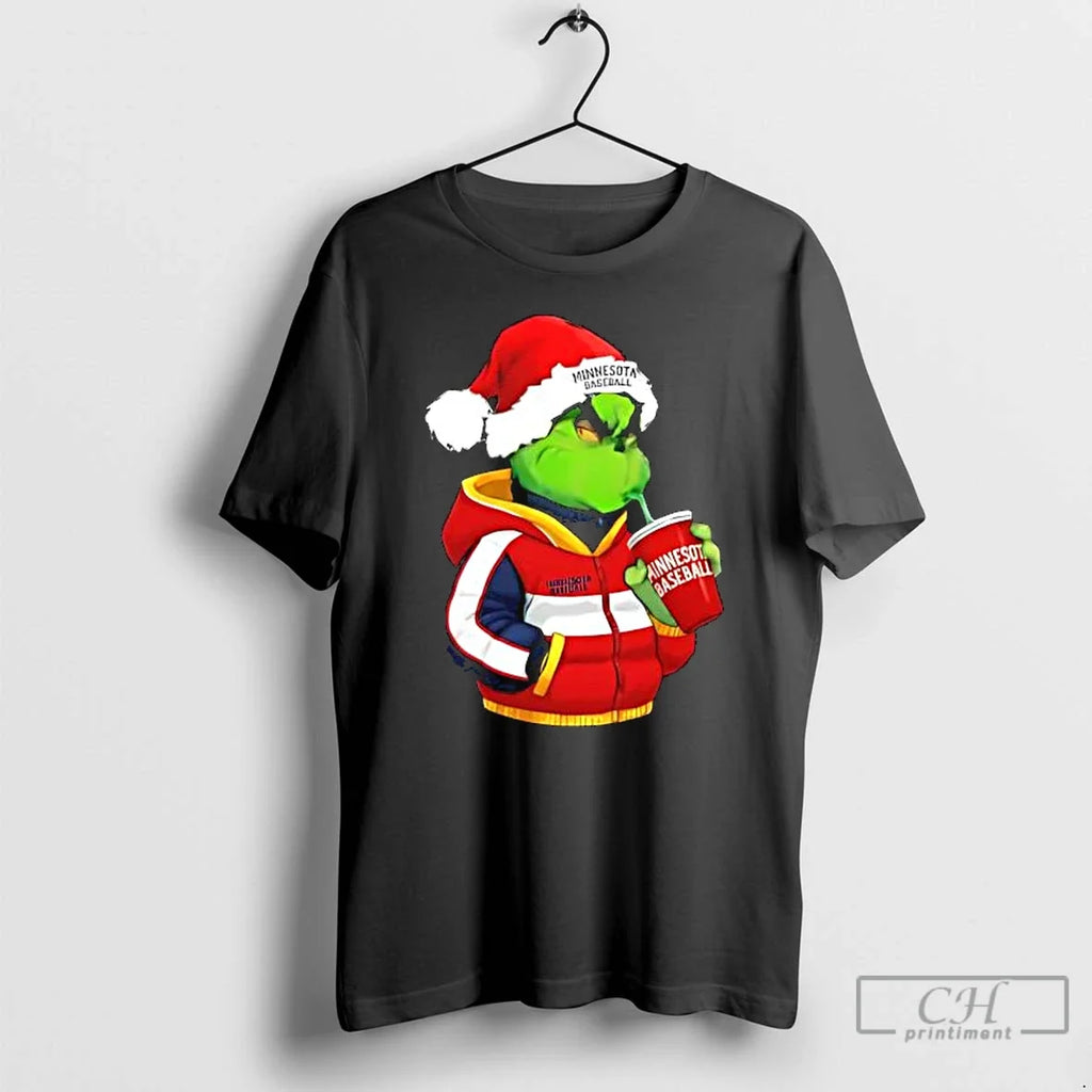 Grinch Minnesota Twins Baseball Trends - Adult & Kids T-Shirts, Sweatshirts & Hoodies apparel design preview 1