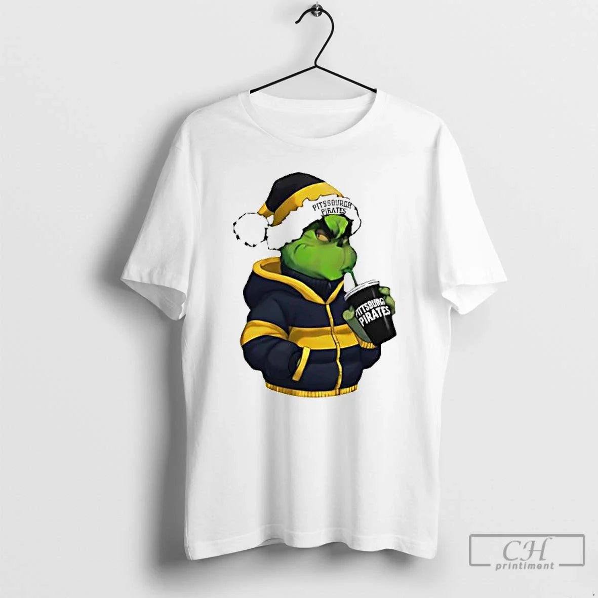 Grinch Pittsburgh Pirates Baseball Trends - Adult & Kids T-Shirts, Sweatshirts & Hoodies apparel design preview 1