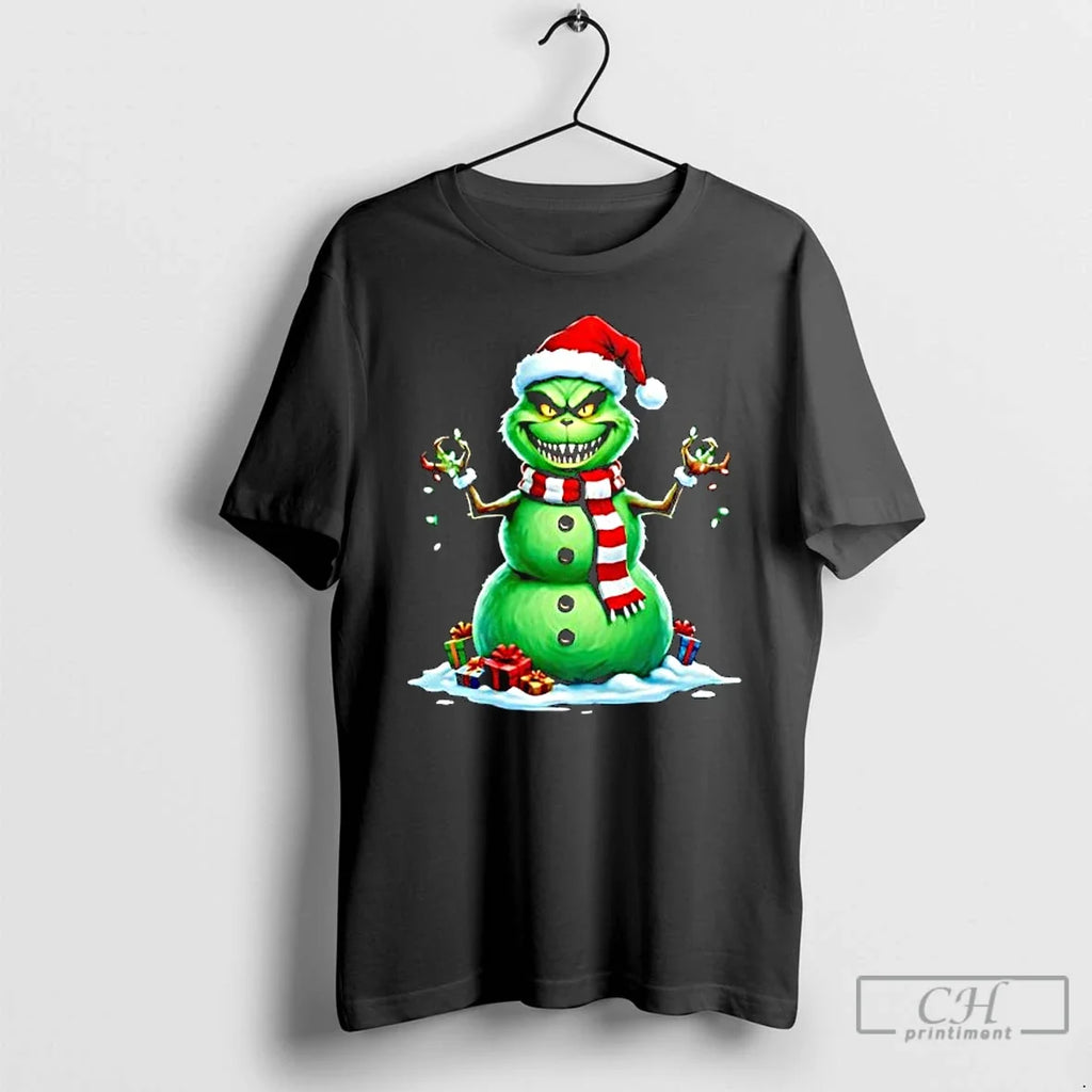 Grinch Snowman Trends - Adult & Kids T-Shirts, Sweatshirts & Hoodies apparel design preview 1