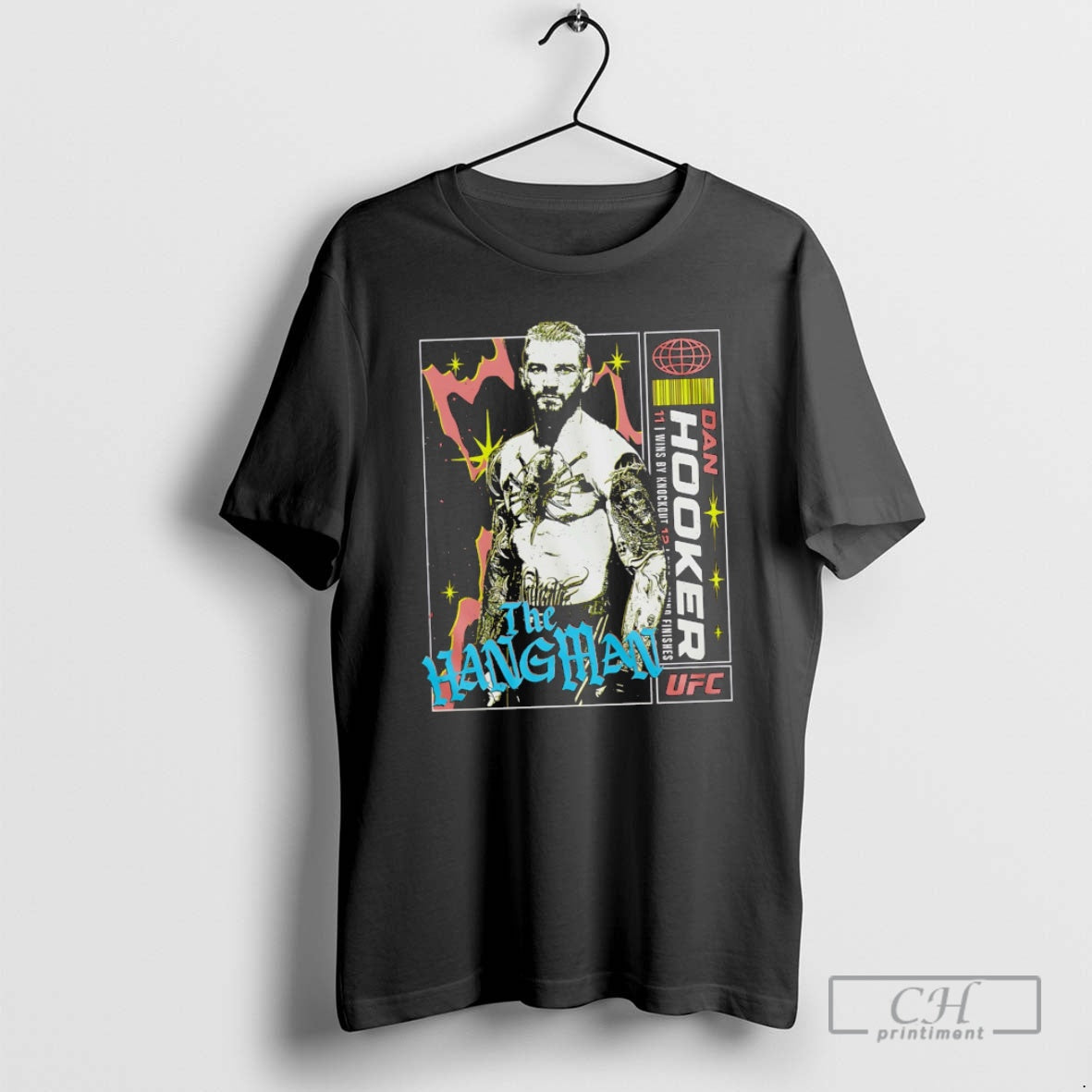 Hangman Dan Hooker Ufc Retro - Adult & Kids T-Shirts, Sweatshirts & Hoodies apparel design preview 1