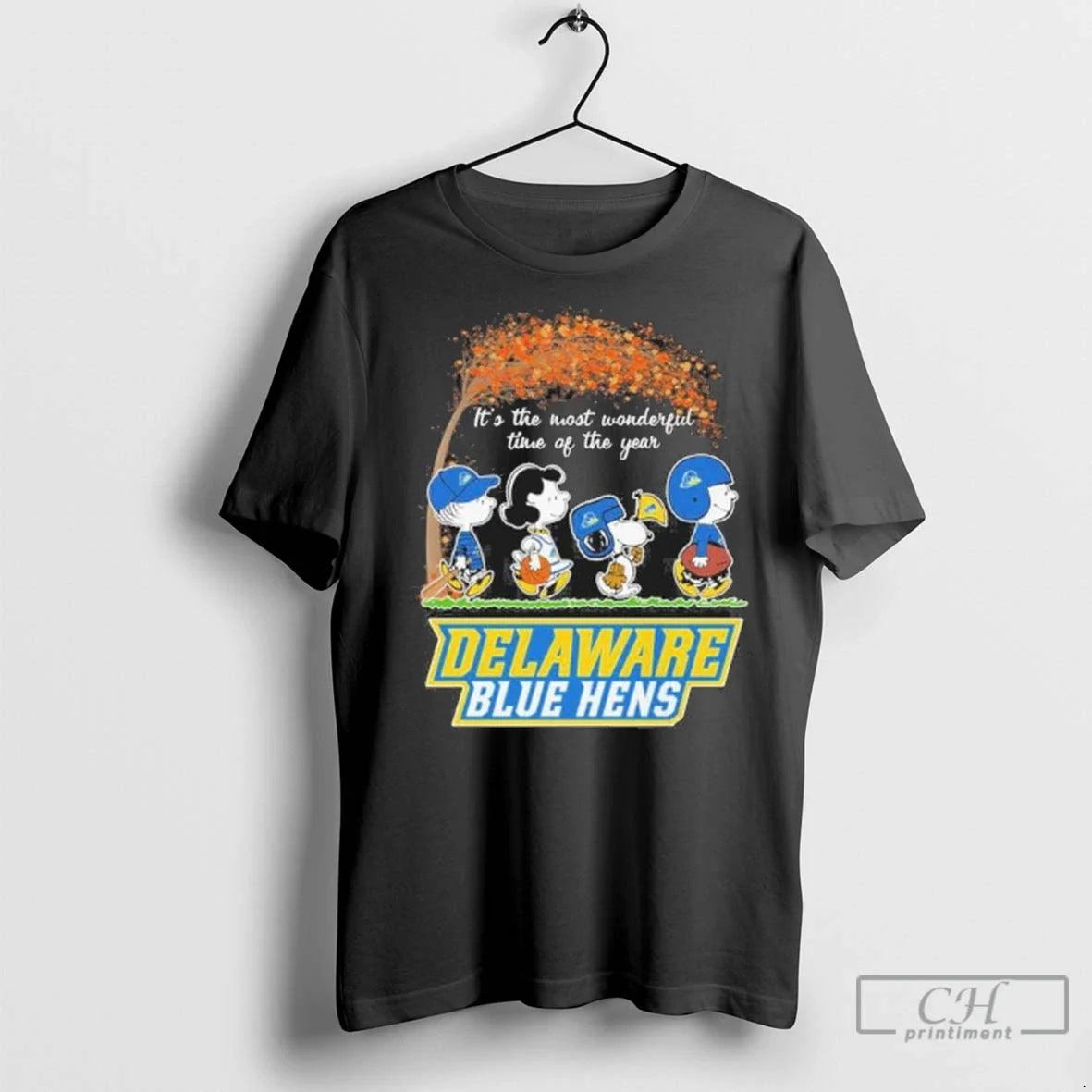 Premium The Peanuts X Delaware Blue Hens Its Most - Adult & Kids T-Shirts, Sweatshirts & Hoodies apparel design preview 1