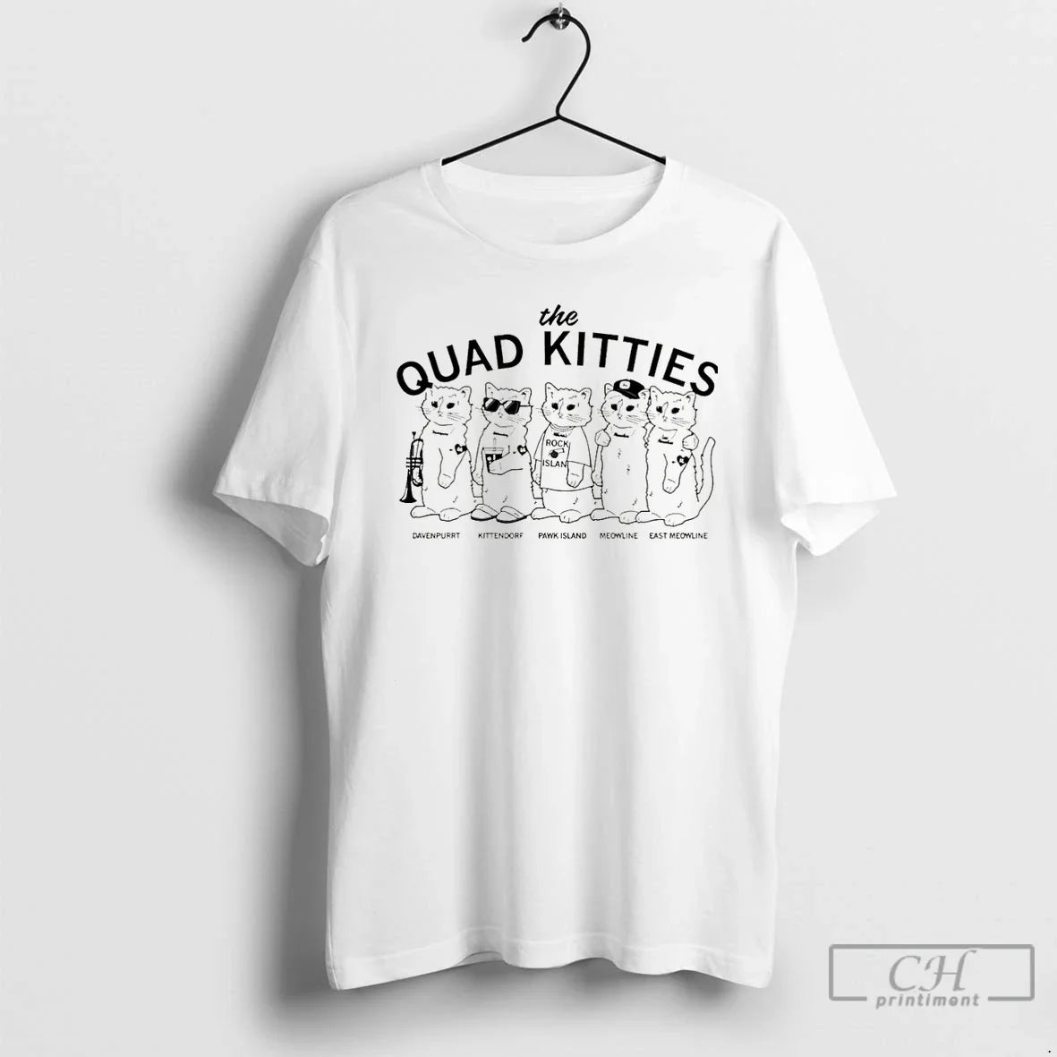 Quad Kitties Davenpurrt Kittendorf Pawk Island - Adult & Kids T-Shirts, Sweatshirts & Hoodies apparel design preview 1