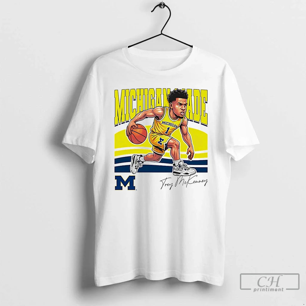 Trey Mckenney Michigan Wolverines Made Caricature - Adult & Kids T-Shirts, Sweatshirts & Hoodies apparel design preview 1