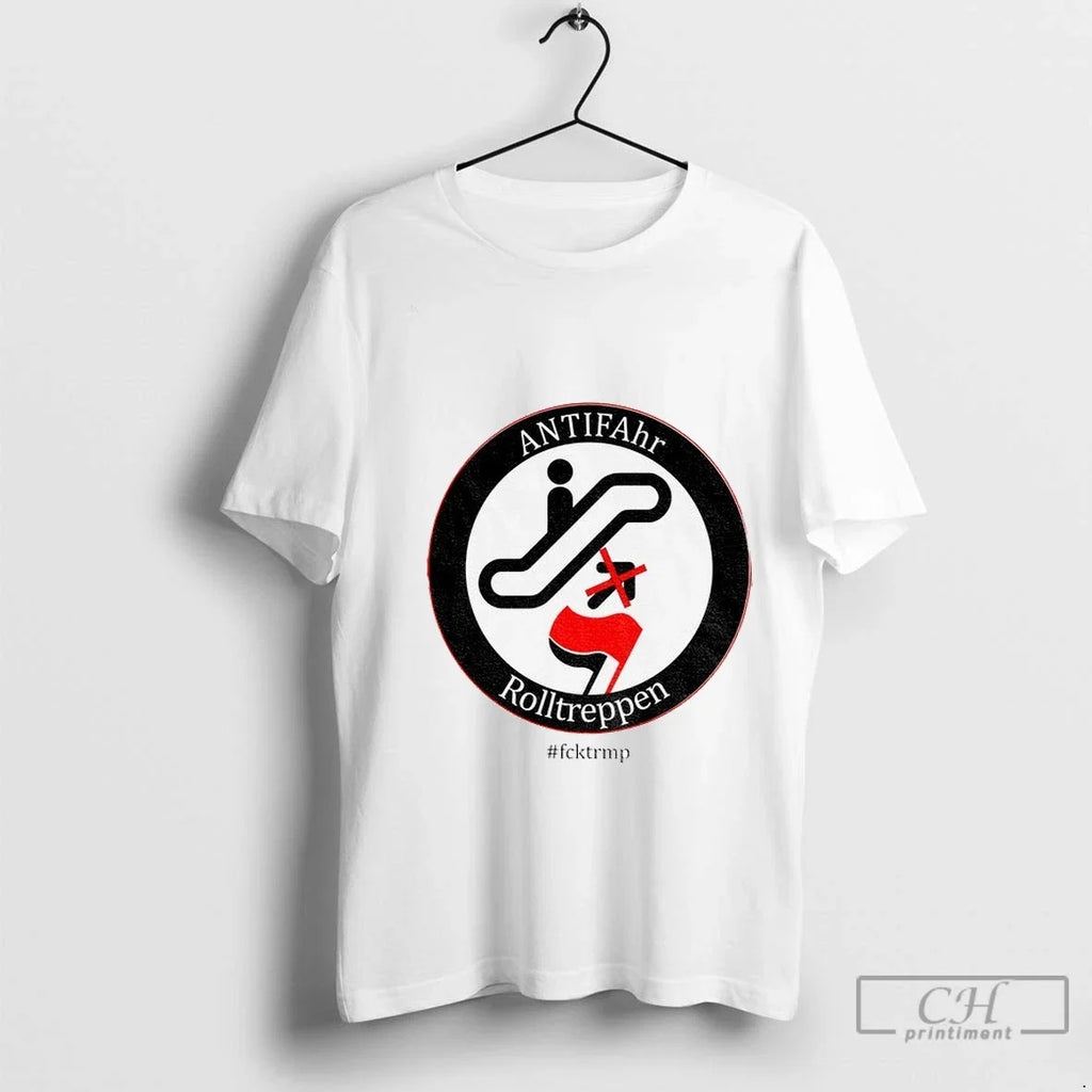 Premium Trump Escalator Antifa Fuck Truump - Adult & Kids T-Shirts, Sweatshirts & Hoodies apparel design preview 1
