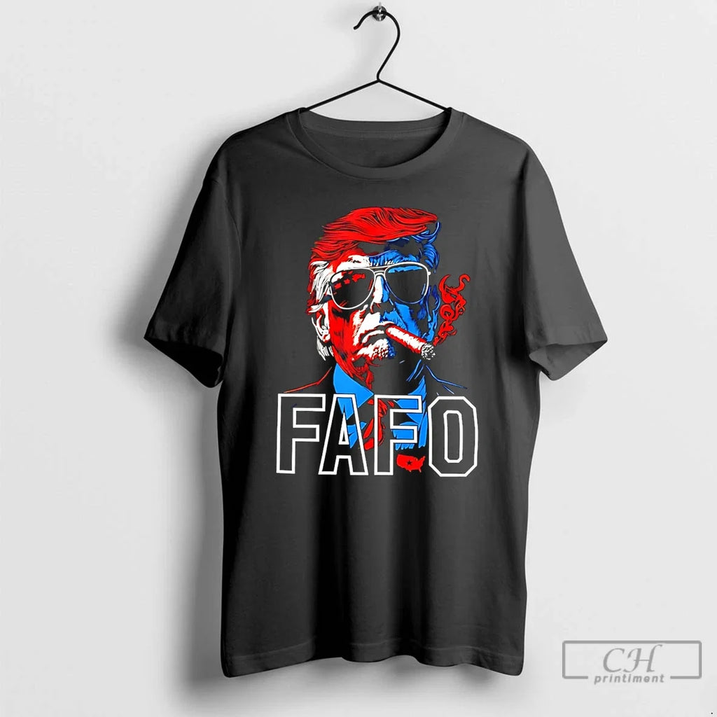 Trump Smoking Cigar Fafo - Adult & Kids T-Shirts, Sweatshirts & Hoodies apparel design preview 1