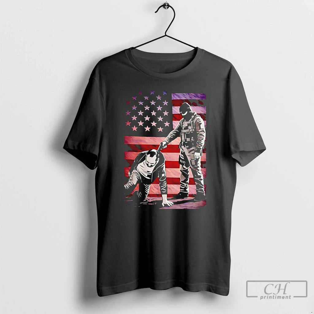 Trumps America Anti Ice Usa Flag - Adult & Kids T-Shirts, Sweatshirts & Hoodies apparel design preview 1