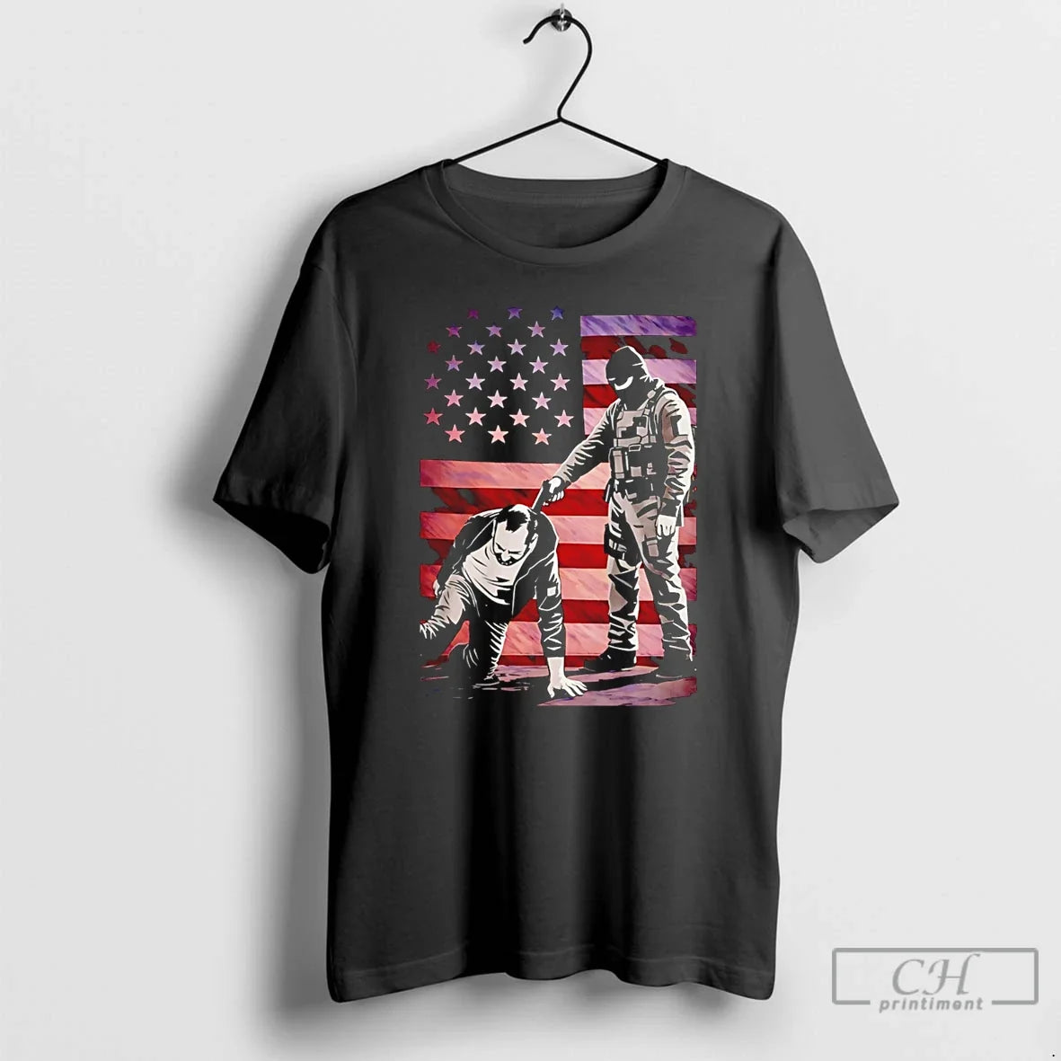 Trumps America Anti Ice Usa Flag - Adult & Kids T-Shirts, Sweatshirts & Hoodies apparel design preview 1
