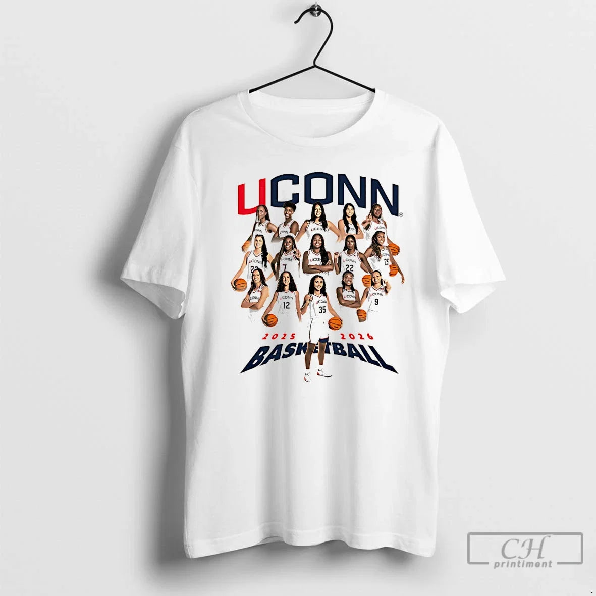 Uconn Basketball Team 2025 2026 Collage - Adult & Kids T-Shirts, Sweatshirts & Hoodies apparel design preview 1