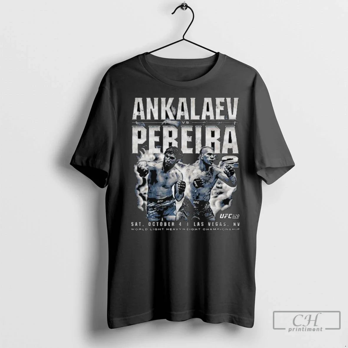 Premium Ufc 320 Ankalaev Vs Pereira 2 Vintage Long - Adult & Kids T-Shirts, Sweatshirts & Hoodies apparel design preview 1