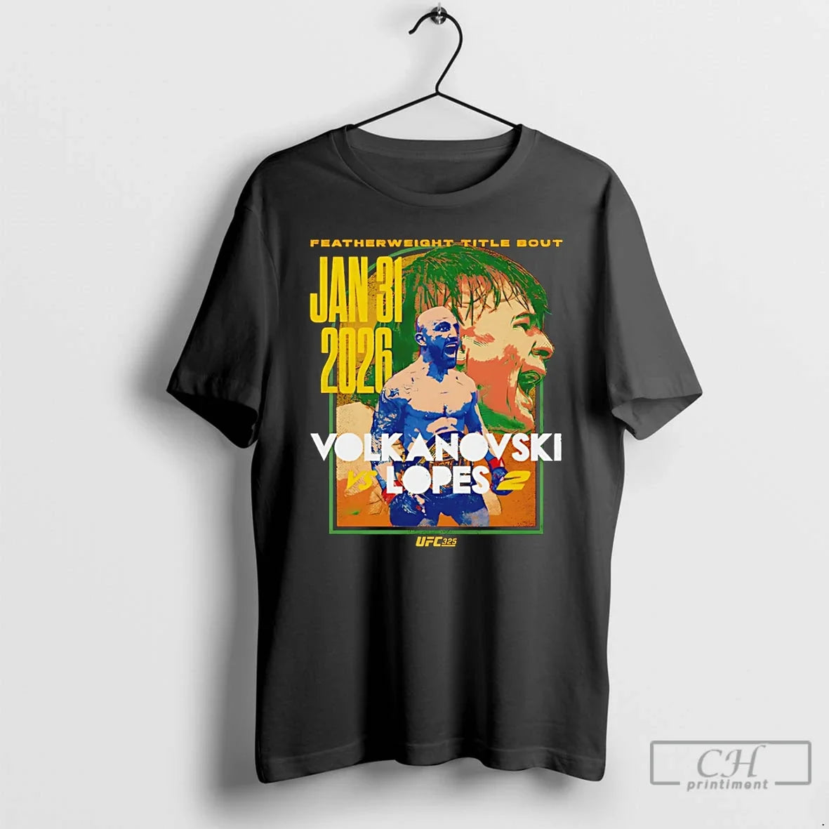 Ufc 325 Volkanovski Vs Lopes 2 Match Up 2026 - Adult & Kids T-Shirts, Sweatshirts & Hoodies apparel design preview 1