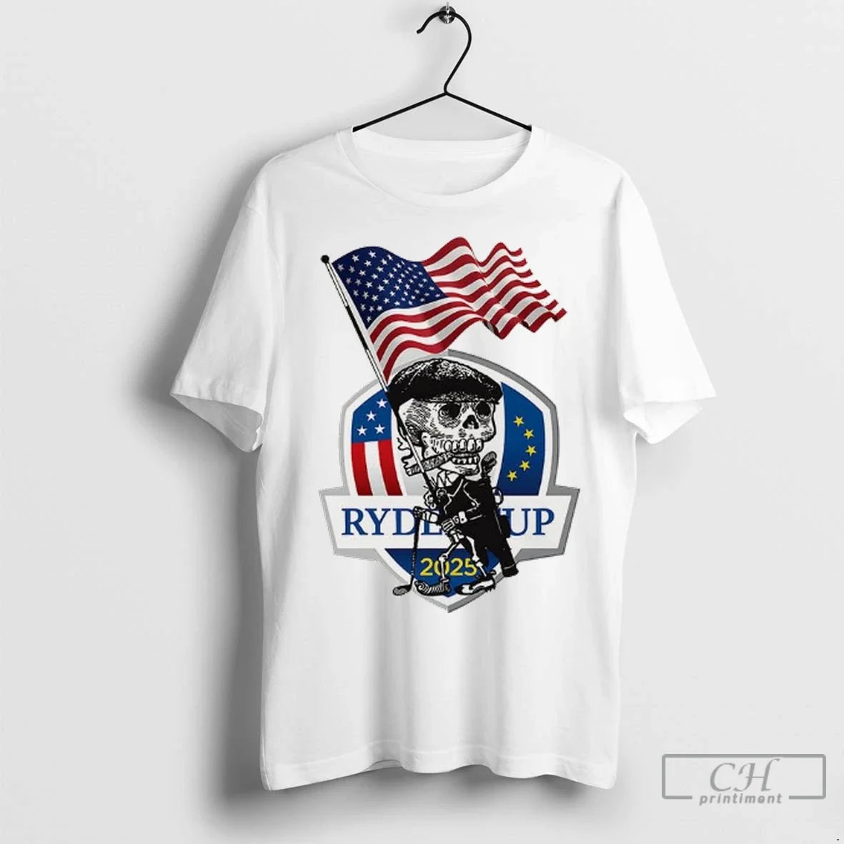Premium Usa Ryder Cup 2025 Skull - Adult & Kids T-Shirts, Sweatshirts & Hoodies apparel design preview 1