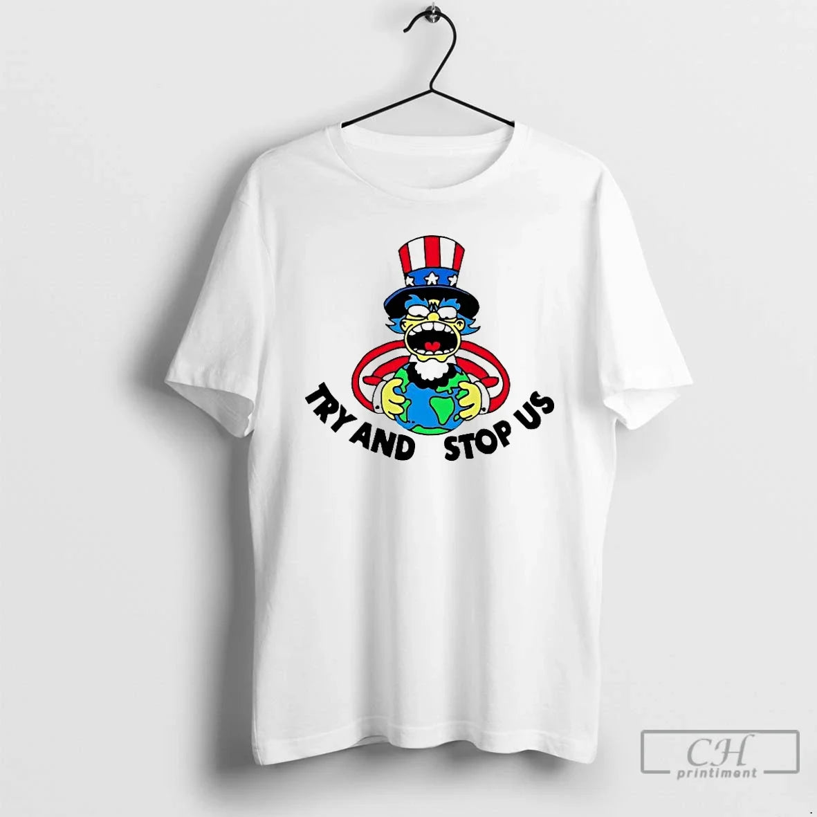 Uncle Sam Hug Earth Try Stop Us - Adult & Kids T-Shirts, Sweatshirts & Hoodies apparel design preview 1