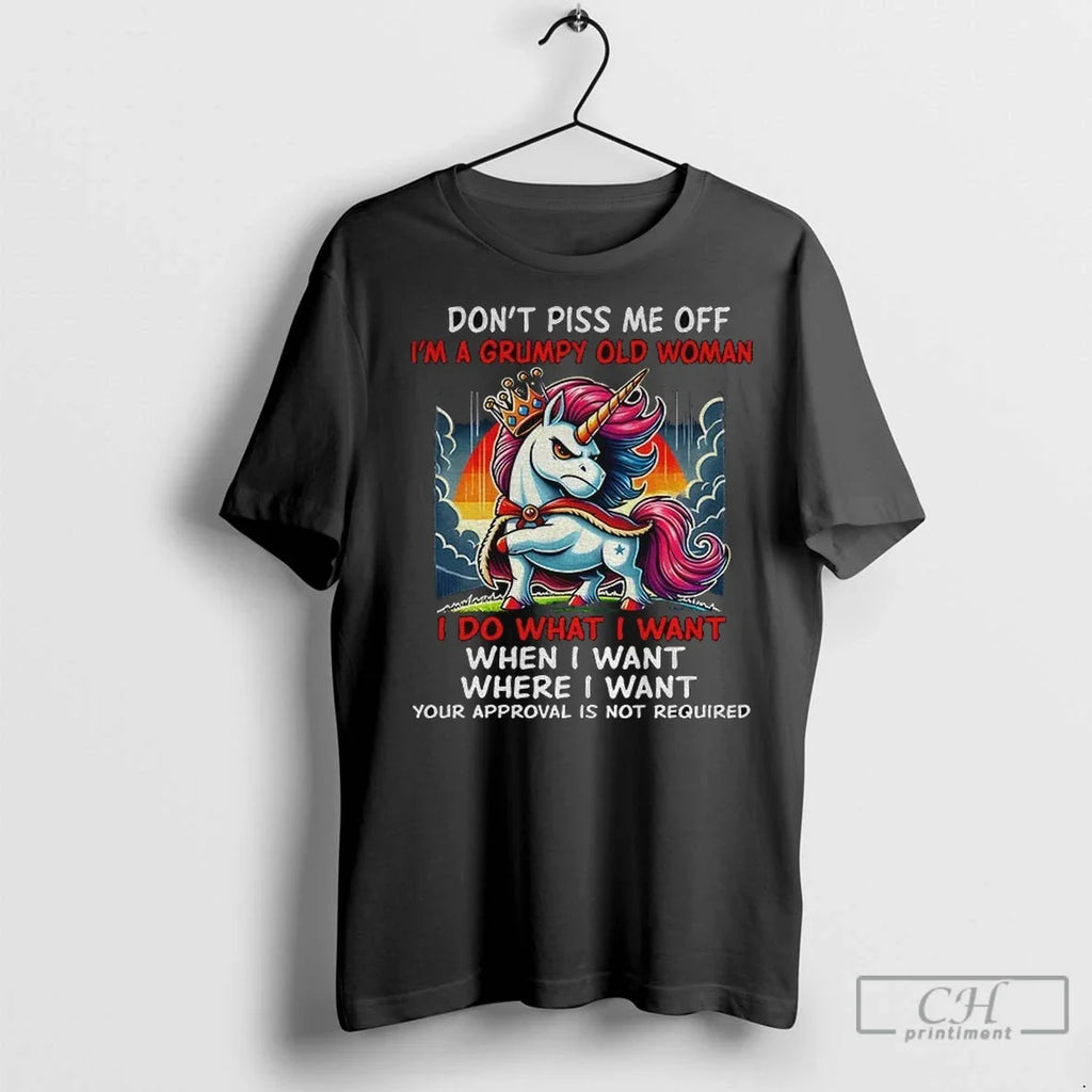Premium Unicorn Dont Piss Me Off Im A Grumpy Old - Adult & Kids T-Shirts, Sweatshirts & Hoodies apparel design preview 1