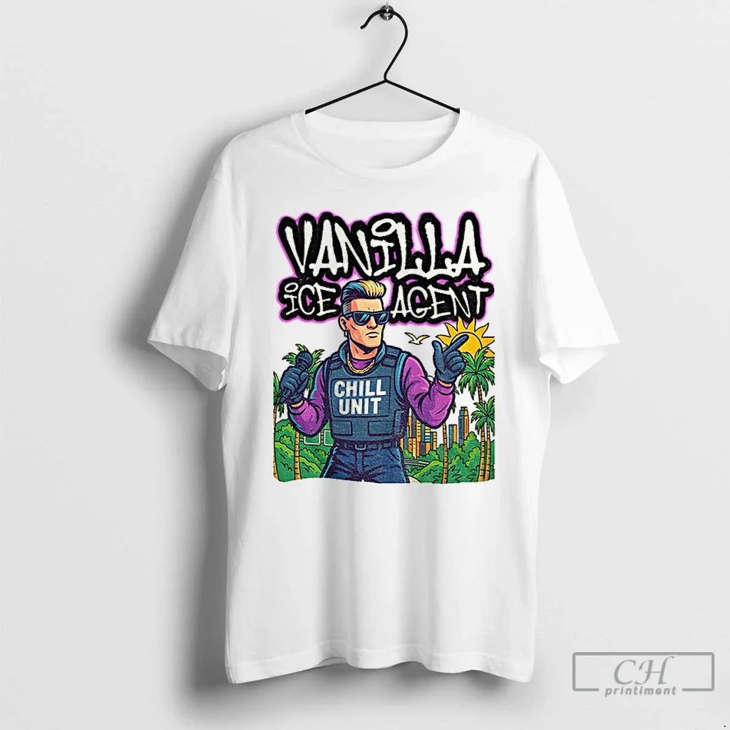 Vanilla Ice Agent Chill Unit Meme Pop Culture Parody - Adult & Kids T-Shirts, Sweatshirts & Hoodies apparel design preview 1