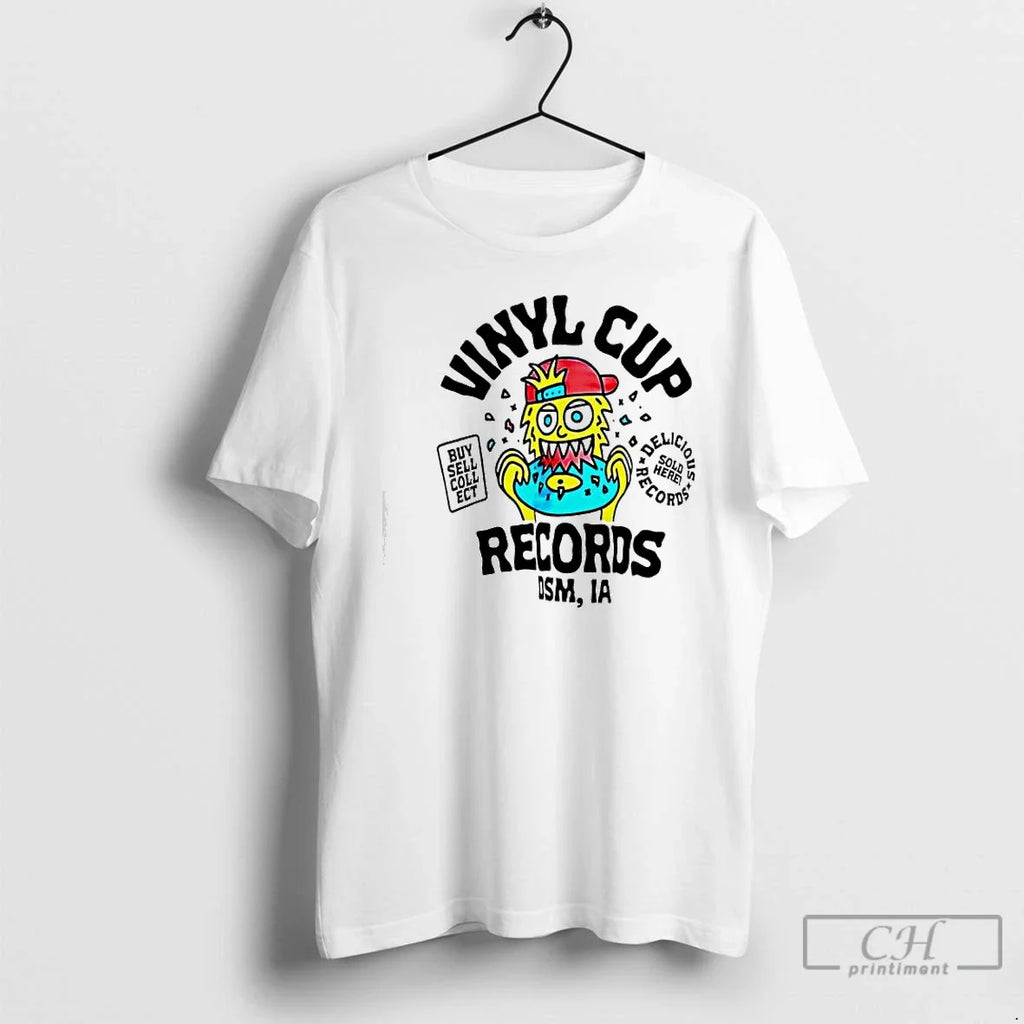 Vinyl Cup Records Dsm Ia Buy Sell Coll Ect - Adult & Kids T-Shirts, Sweatshirts & Hoodies apparel design preview 1