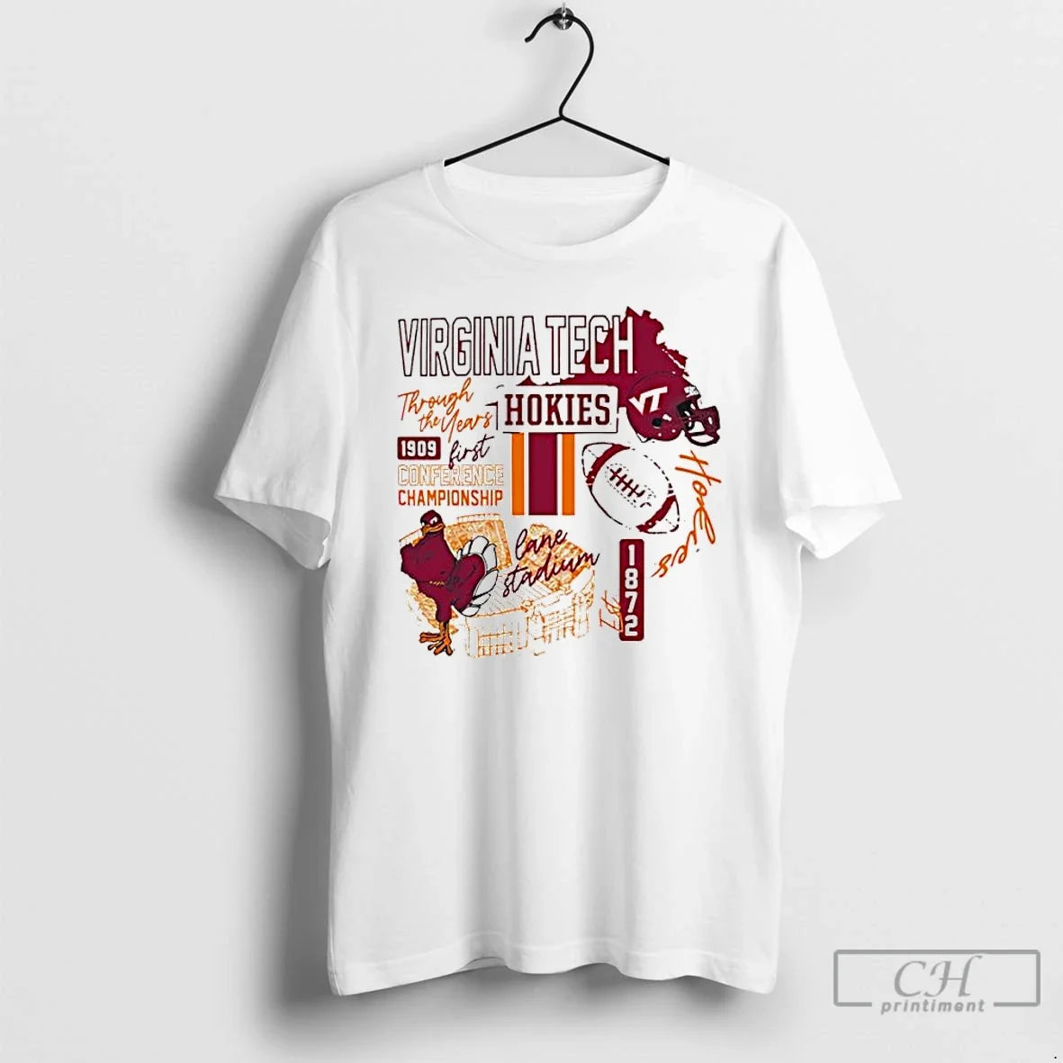 Virginia Tech Hokies Through Years Icon - Adult & Kids T-Shirts, Sweatshirts & Hoodies apparel design preview 1