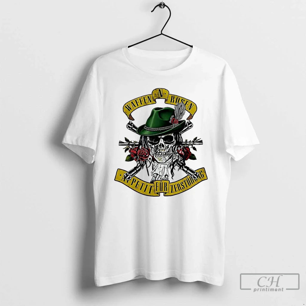Waffen N Rosen Appetite Destruction Skull Roses - Adult & Kids T-Shirts, Sweatshirts & Hoodies apparel design preview 1