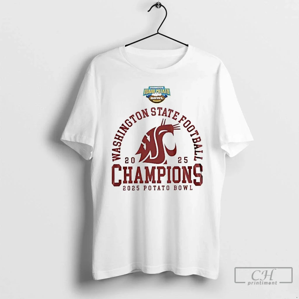 Washington State Cougars 2025 Famous Idaho Potato - Adult & Kids T-Shirts, Sweatshirts & Hoodies apparel design preview 1