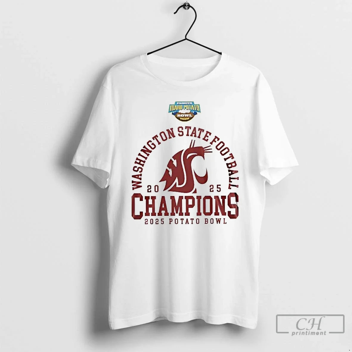 Washington State Cougars 2025 Famous Idaho Potato - Adult & Kids T-Shirts, Sweatshirts & Hoodies apparel design preview 1