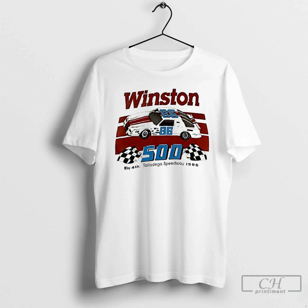 Winston 500 Talladega Speedway 1986 Nascar - Adult & Kids T-Shirts, Sweatshirts & Hoodies apparel design preview 1