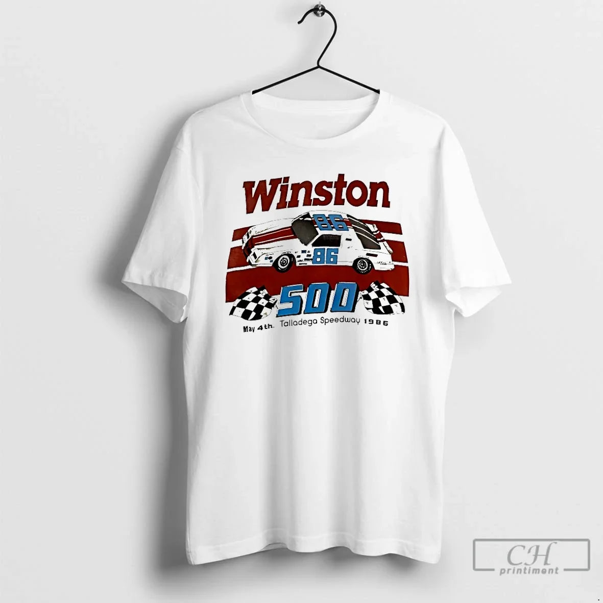 Winston 500 Talladega Speedway 1986 Nascar - Adult & Kids T-Shirts, Sweatshirts & Hoodies apparel design preview 1