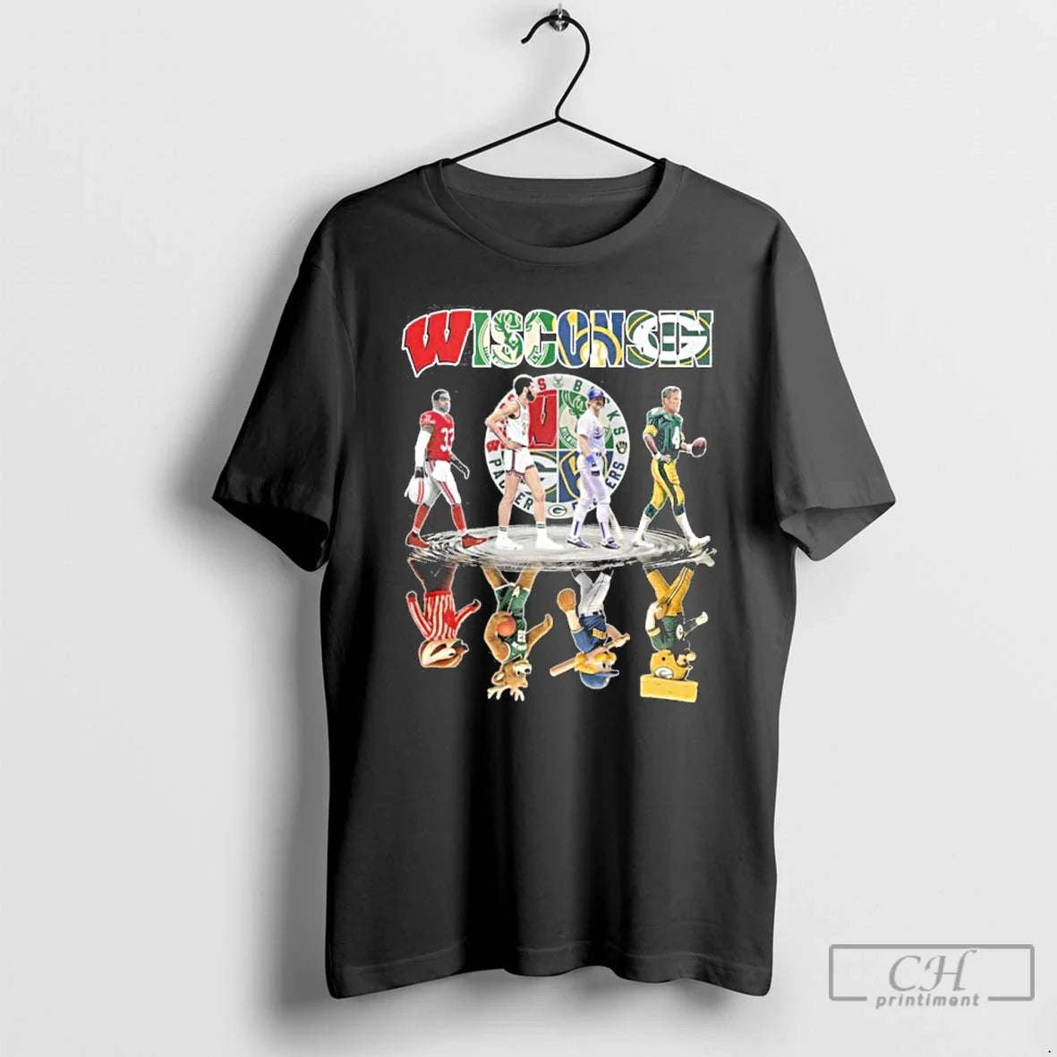 Wisconsin Sports Teams Players Abbey Road Water - Adult & Kids T-Shirts, Sweatshirts & Hoodies apparel design preview 1