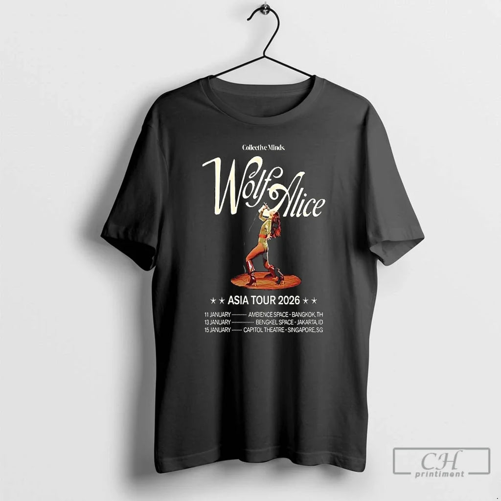 Wolf Alice Asia Tour 2026 - Adult & Kids T-Shirts, Sweatshirts & Hoodies apparel design preview 1