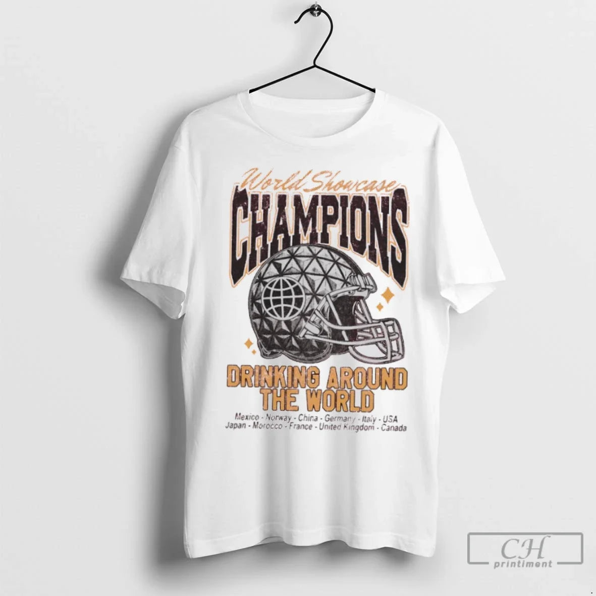 Premium World Showcase Champions Drinking Around The - Adult & Kids T-Shirts, Sweatshirts & Hoodies apparel design preview 1