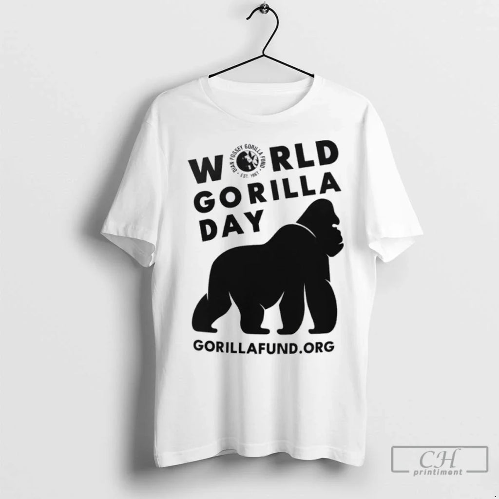 Premium World Gorilla Day 2025 - Adult & Kids T-Shirts, Sweatshirts & Hoodies apparel design preview 1