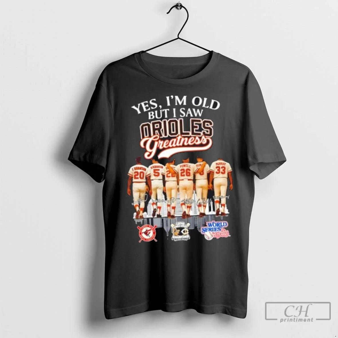 Premium Yes Im Old But I Saw Baltimore Orioles - Adult & Kids T-Shirts, Sweatshirts & Hoodies apparel design preview 1