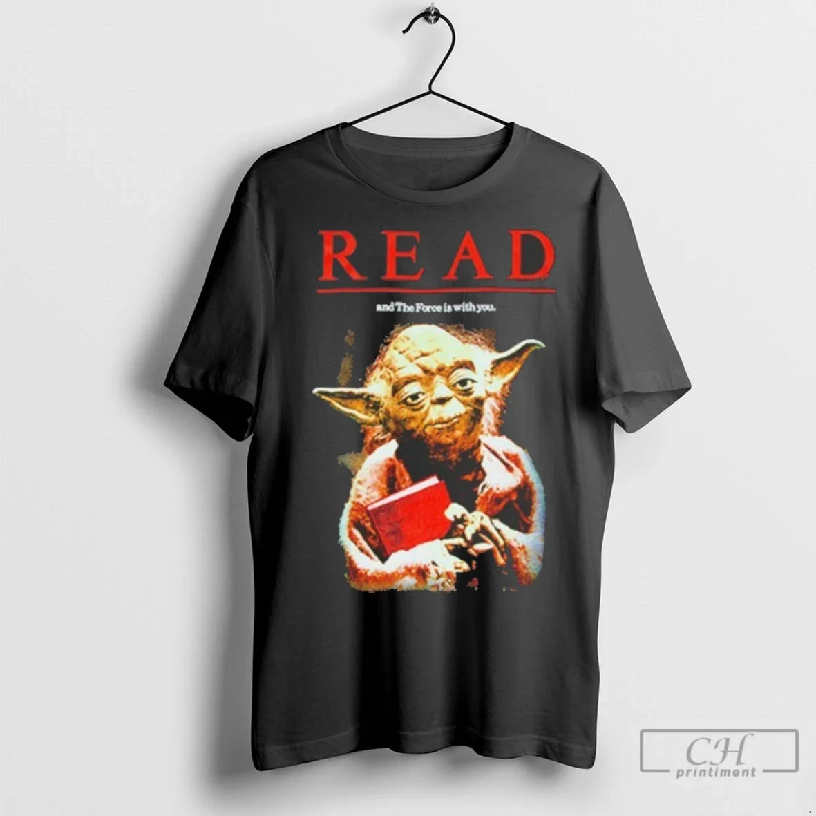 Premium Yoda Read And The Force Is With You - Adult & Kids T-Shirts, Sweatshirts & Hoodies apparel design preview 1