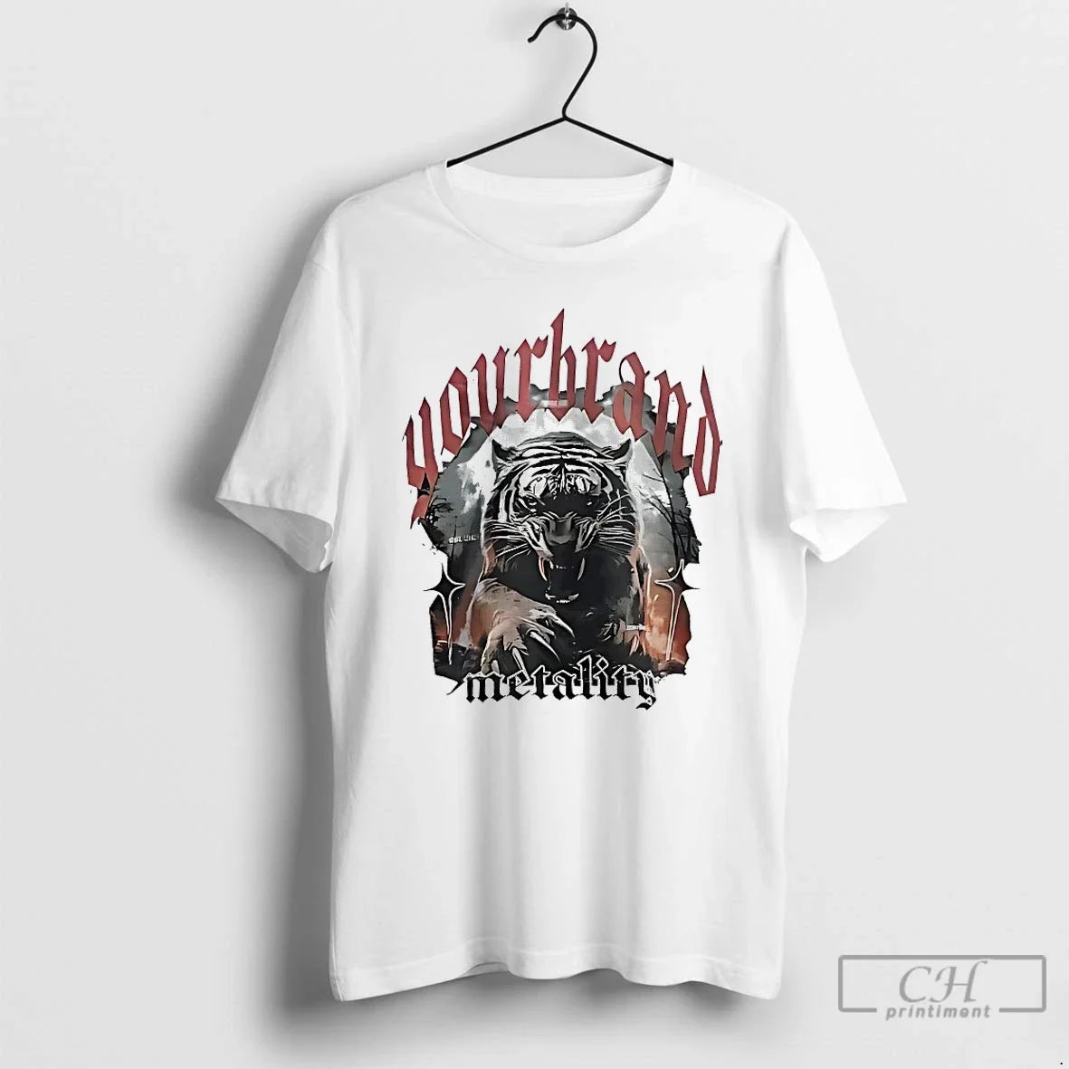 Your Brand Metality Tiger - Adult & Kids T-Shirts, Sweatshirts & Hoodies apparel design preview 1