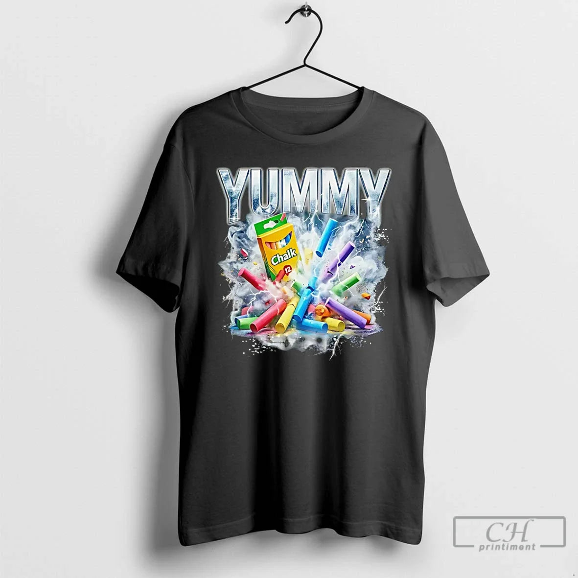 Yummy Chalk Vintage Rap - Adult & Kids T-Shirts, Sweatshirts & Hoodies apparel design preview 1