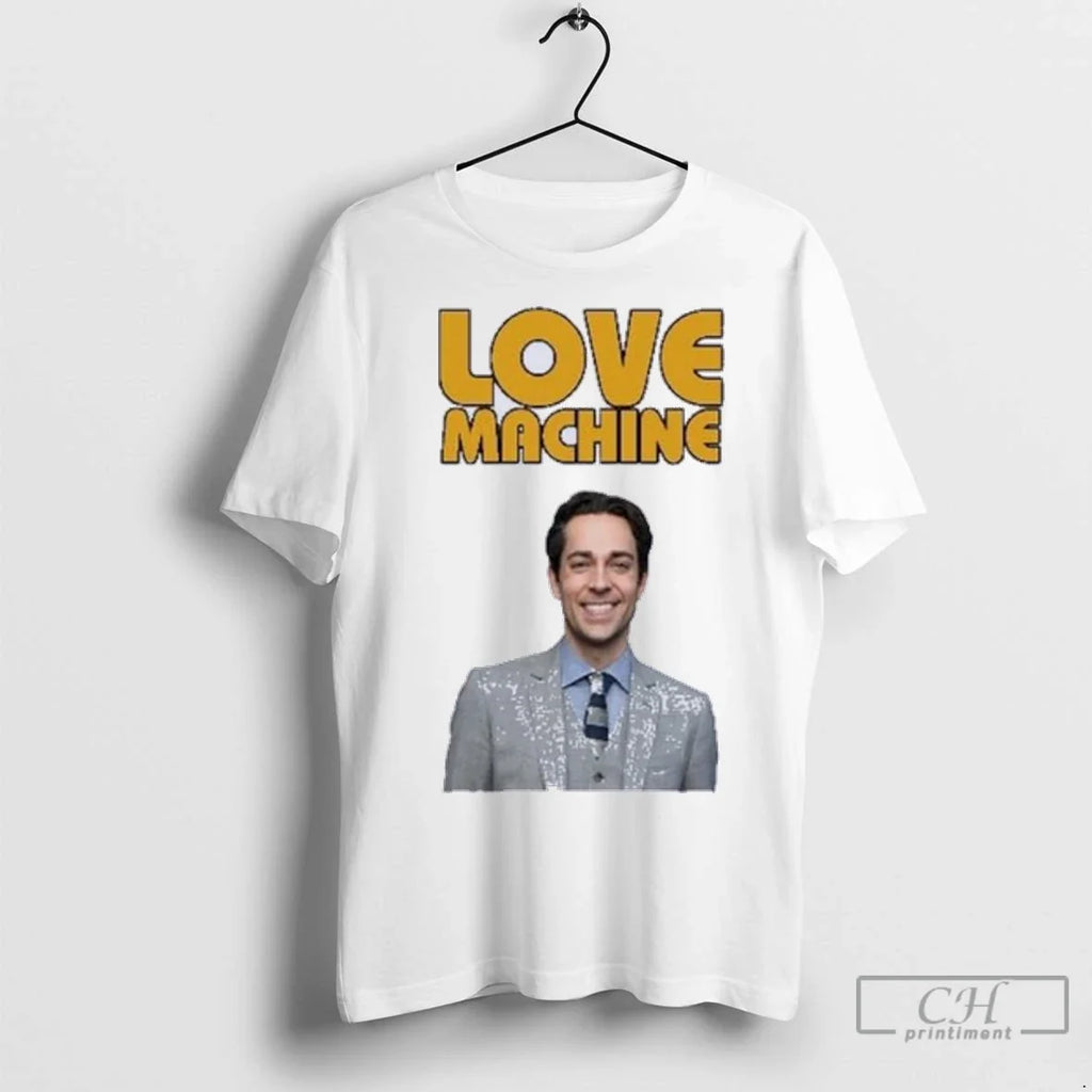 Premium Zachary Levi Love Machine Raglan - Adult & Kids T-Shirts, Sweatshirts & Hoodies apparel design preview 1