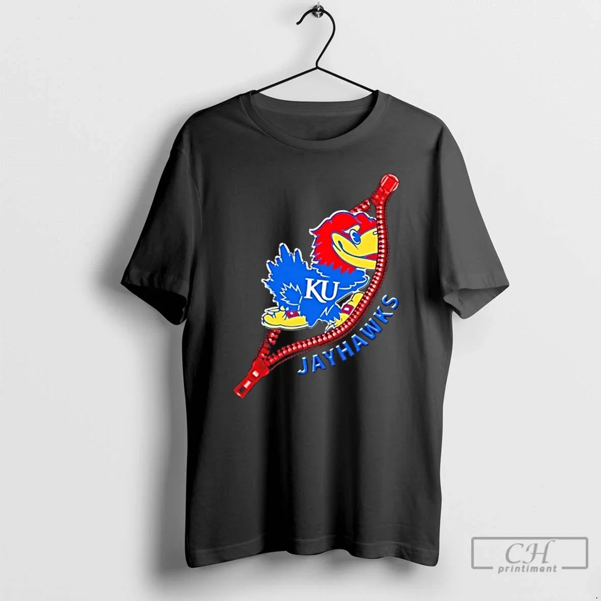 Zipper X Kansas Jayhawks Football Logo - Adult & Kids T-Shirts, Sweatshirts & Hoodies apparel design preview 1