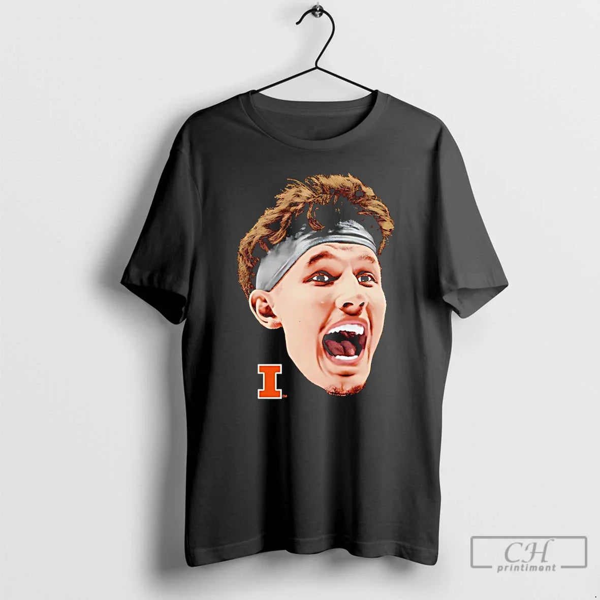 Zvonimir Ivisic Llinois Fighting Illini Portrait Big - Adult & Kids T-Shirts, Sweatshirts & Hoodies apparel design preview 1