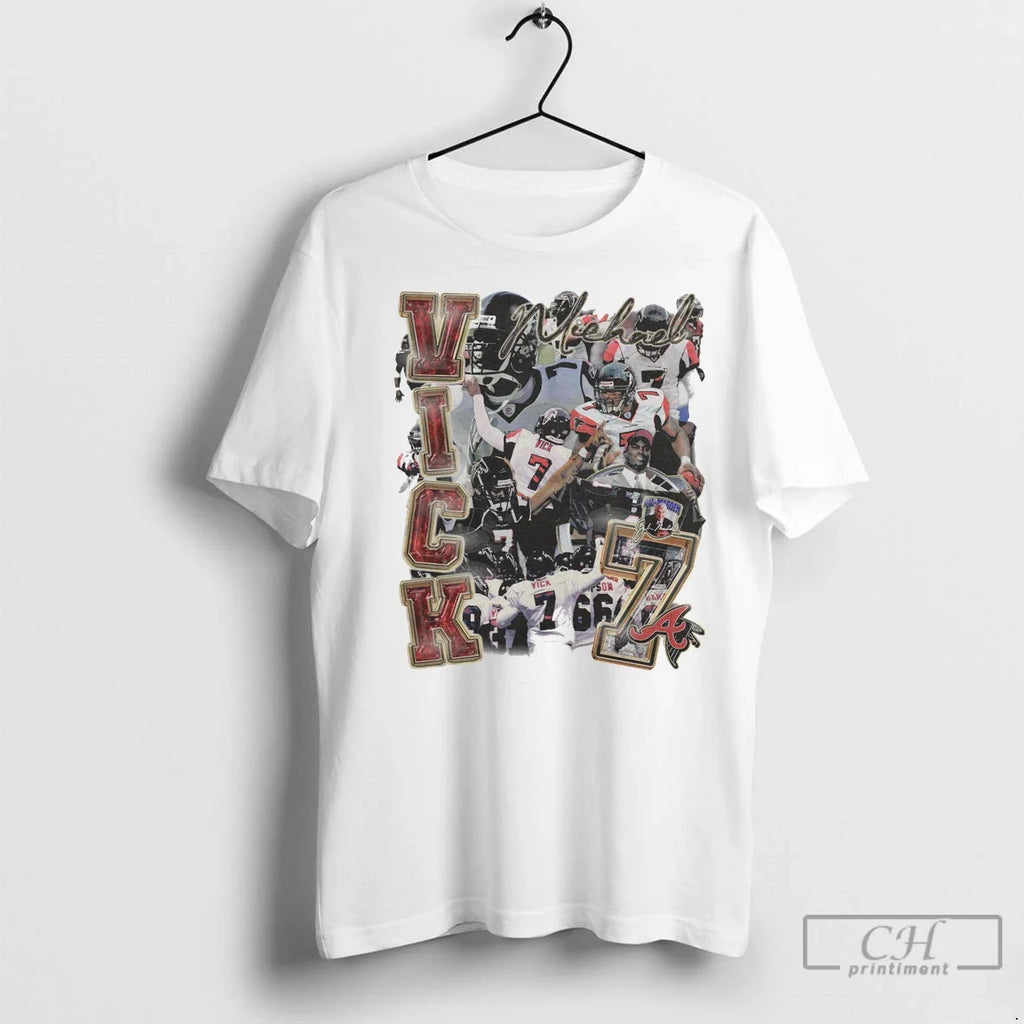 Premium Mike Vick Falcons 8 - Adult & Kids T-Shirts, Sweatshirts & Hoodies apparel design preview 1