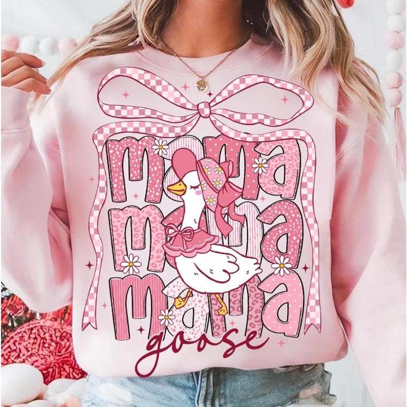 Preppy Mama Goose Girly Floral PngGoose Lover - Adult & Kids T-Shirts, Sweatshirts & Hoodies apparel design preview 1