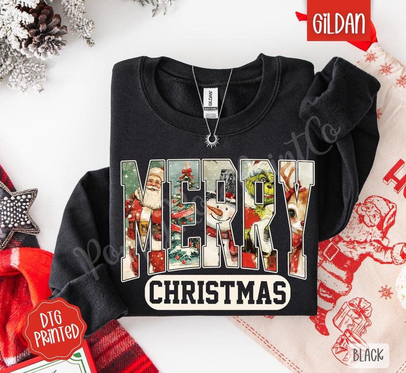 Preppy Merry 02 - Adult & Kids T-Shirts, Sweatshirts & Hoodies apparel design preview 1