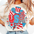 Preppy USA Retro 4th JulyShirt Checkered America - Adult & Kids T-Shirts, Sweatshirts & Hoodies apparel design preview 1